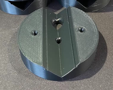 3D printed black ASA wall mount adapter for trapezoidal sheet cladding