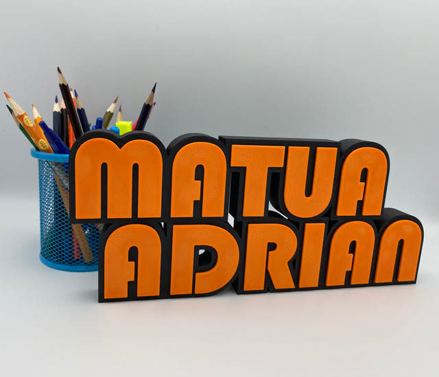 Standing Name Plate for Desks, 3D printed in New Zealand